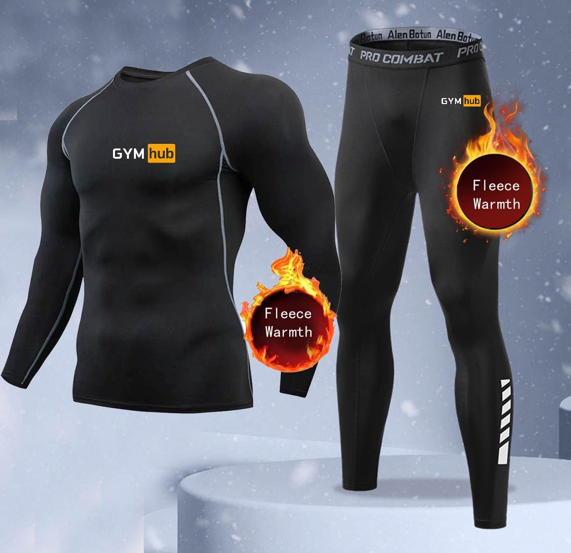 Thermal Long John - طقم ملابس داخلية شتوية دافئة للرجال