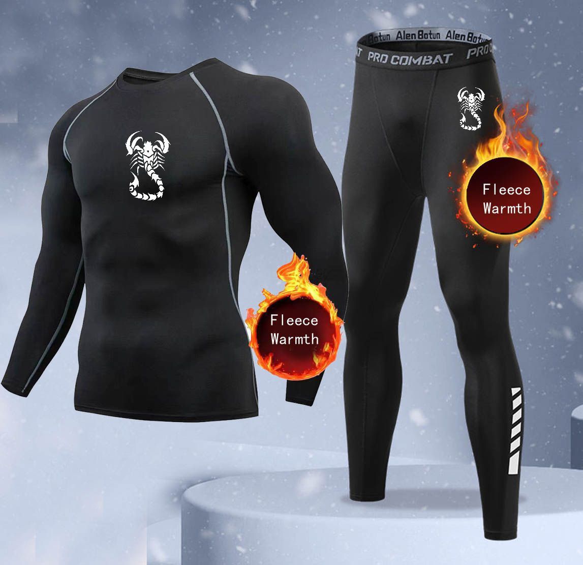 Thermal Long John - طقم ملابس داخلية شتوية دافئة للرجال