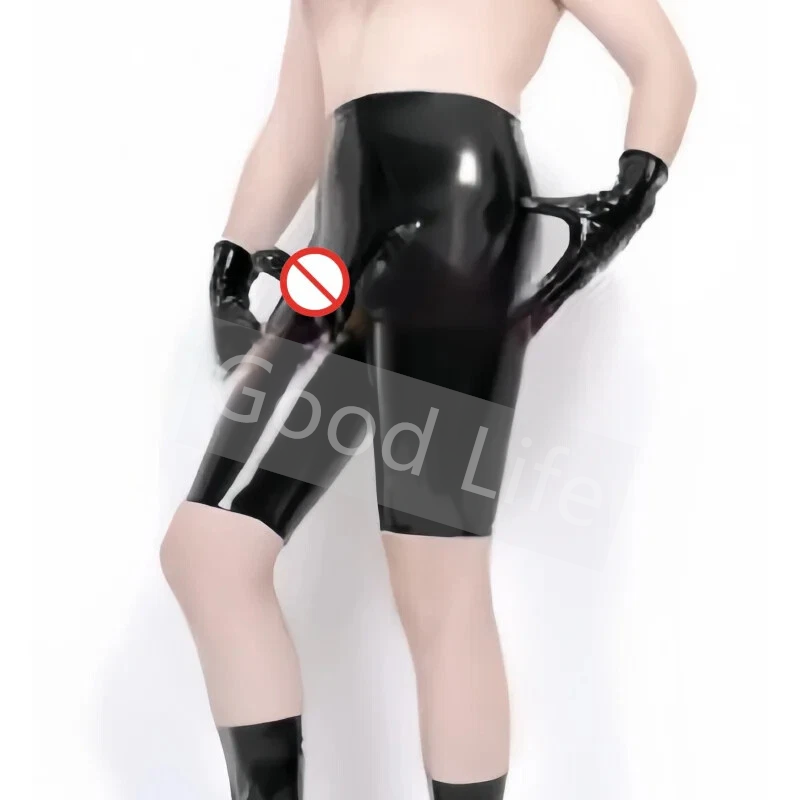 Boxer Shorts Modal - اليدوية الرجال الأسود مثير اللاتكس الملاكم