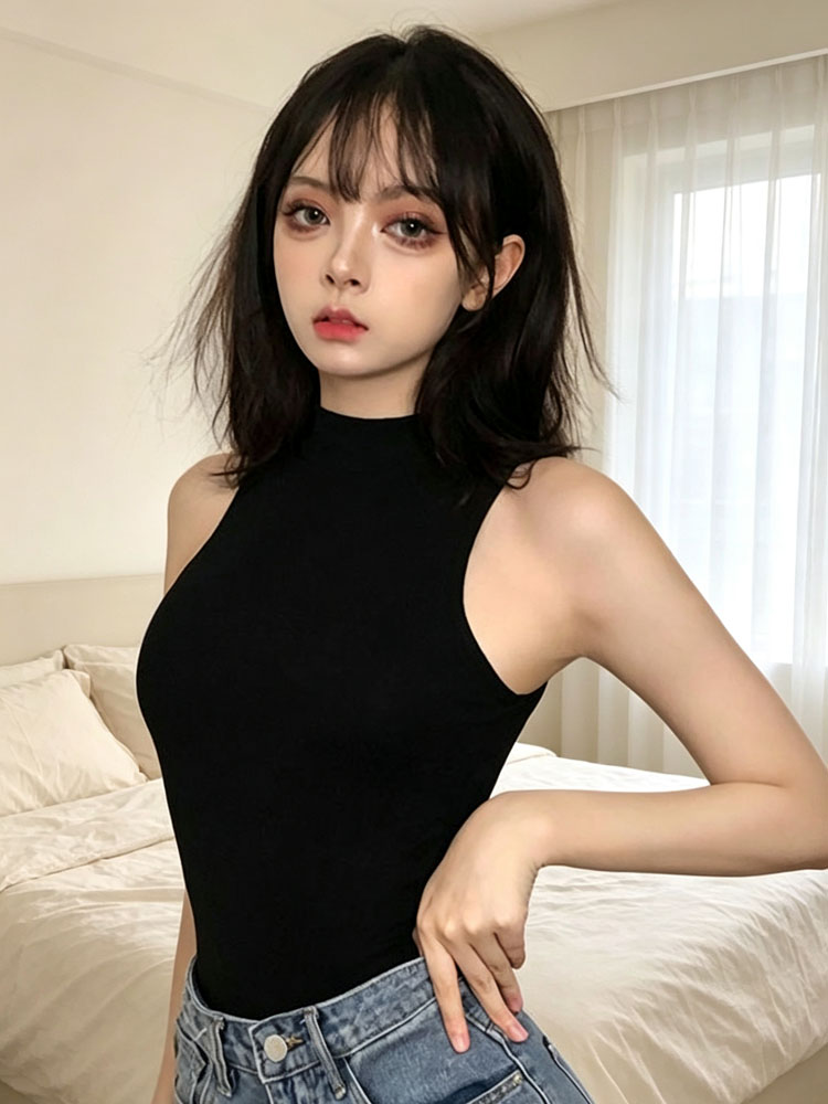 بودي سوت نسائي أساسي بدون أكما - مراجعة Tank Top Ribbed وسعره